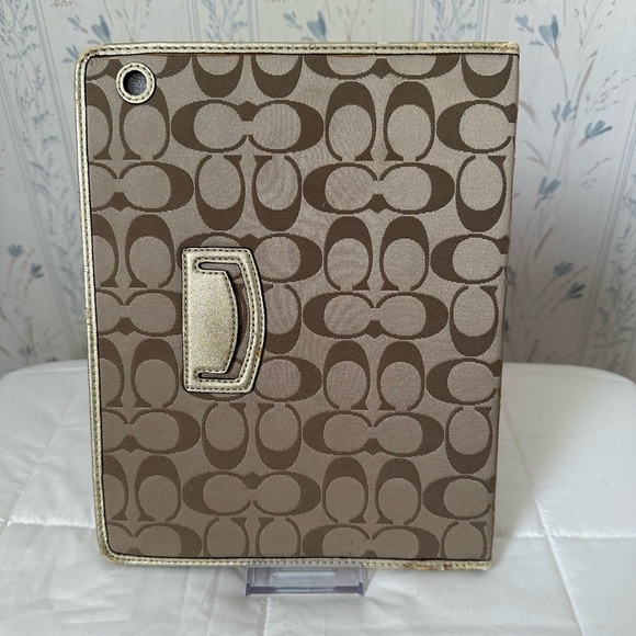 Coach Signature Tablet Case with Metallic Trim - Picture 2 of 12